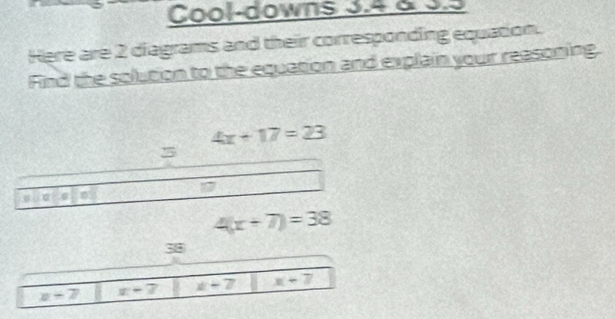 Solved: Cool-downs 3.4 & 3.5 Here are 2 diagrams and their ...