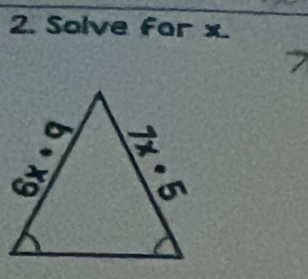 Solve far x.