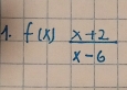 f(x) (x+2)/x-6 