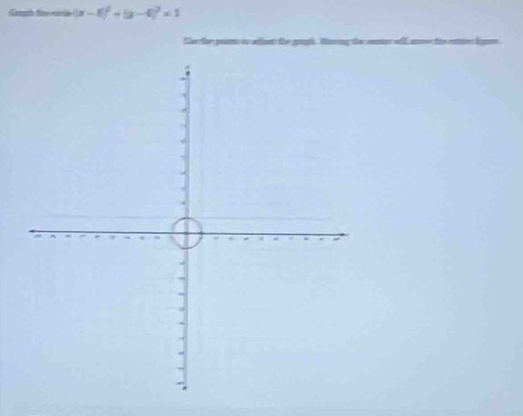 (x-6)^2+(y-6)^2=1