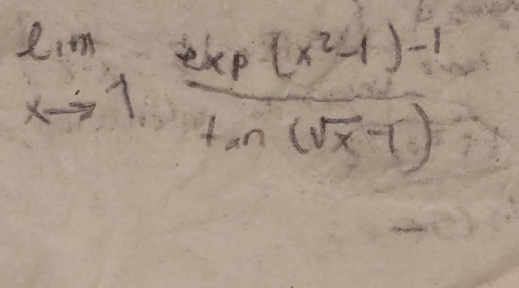 limlimits _xto 1 (3xp(x^2-1)-1)/tan (sqrt(x)-1) 