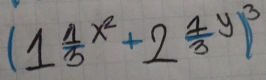 (1frac 13^((x^2))+2frac 13^(y)^3)