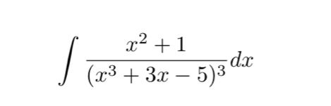 ∈t frac x^2+1(x^3+3x-5)^3dx