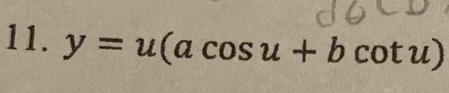 y=u(acos u+bcot u)