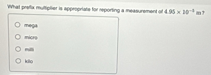 Solved: What prefix multiplier is appropriate for reporting a ...
