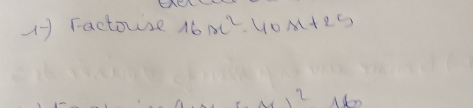 Factouse 16x^2-40x+25
2