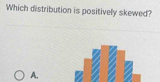 Which distribution is positively skewed?
A.