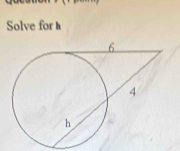 Solve for h