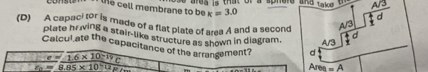 تم الحل:area is that of a sphere and take . Asqrt(3) const he cell ...