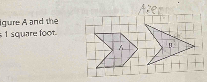 igure A and the
1 square foot.
A
B