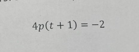 4p(t+1)=-2