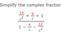 Simplify the complex fractior