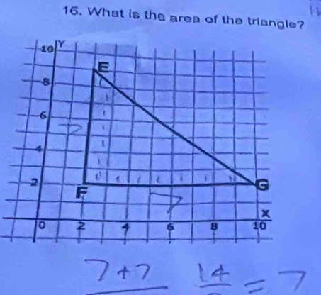 What is the area of the triangle?