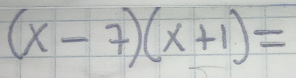 (x-7)(x+1)=