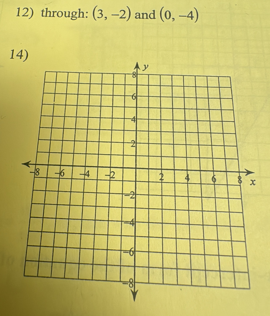 through: (3,-2) and (0,-4)
1