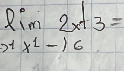 limlimits _x^1-162x+3=