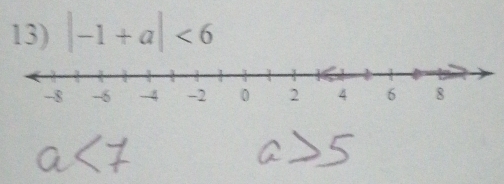 |-1+a|<6</tex>