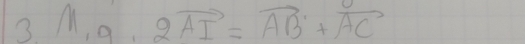 3 M_1g· 2vector AI=vector AB+vector AC