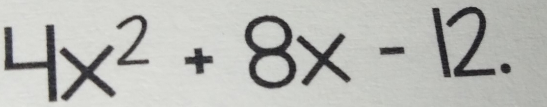 4x² + 8x - 12.