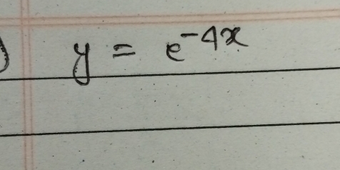 y=e^(-4x)