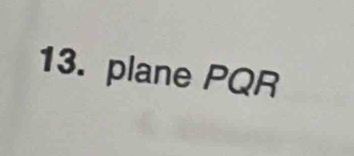 plane PQR