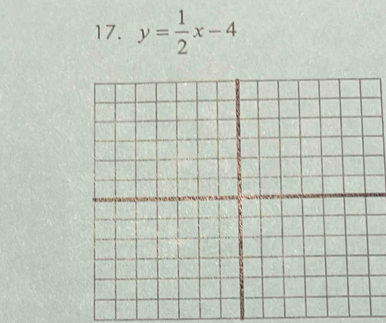 y= 1/2 x-4