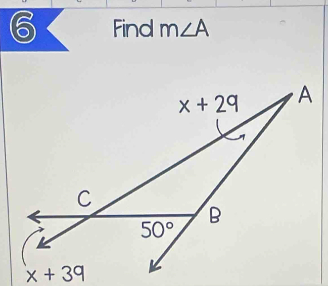 Find m∠ A