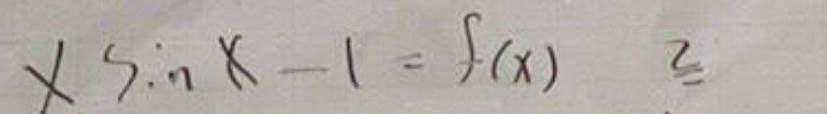 xsin x-1=f(x) 2