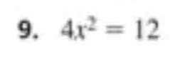 4x^2=12