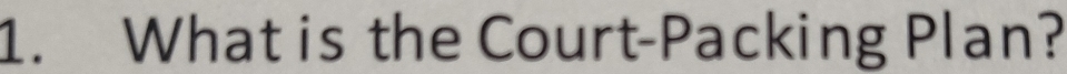 What is the Court-Packing Plan?