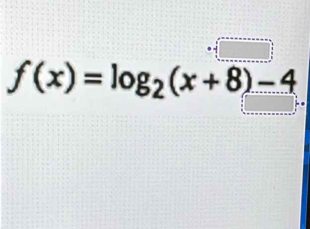 f(x)=log _2(x+8)-4