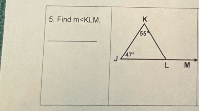 Find m∠ KLM.
_