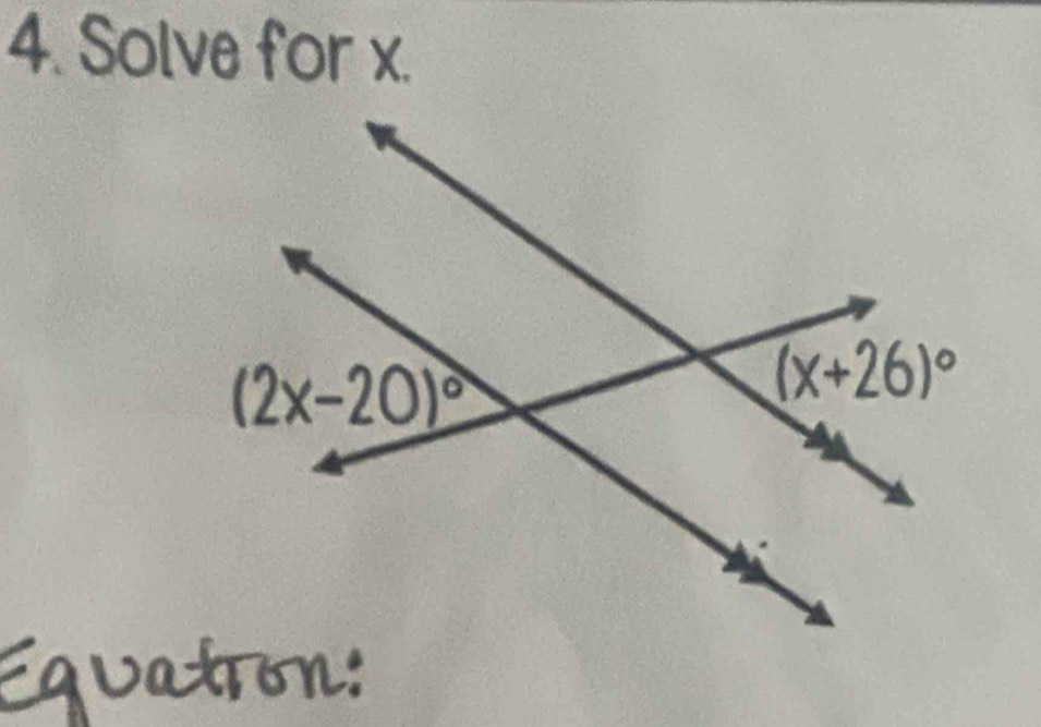 Solve for x.
Equaton: