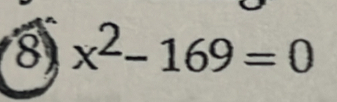 x^2-169=0