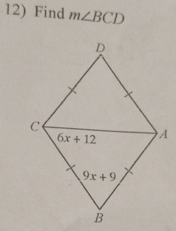 Find m∠ BCD