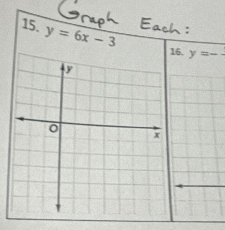 y=6x-3
16. y=-frac 