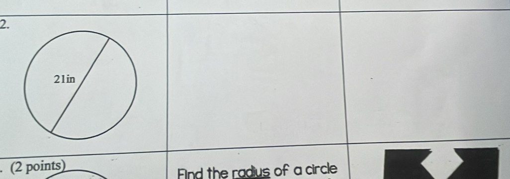 Fnd the radius of a circle