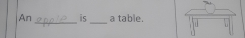 An is a table.