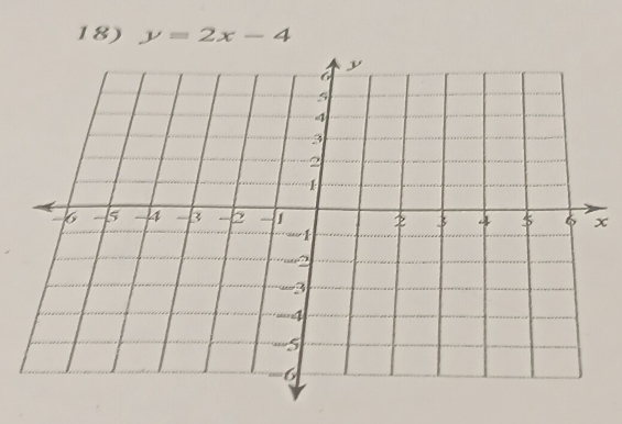 y=2x-4