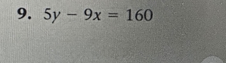 5y-9x=160