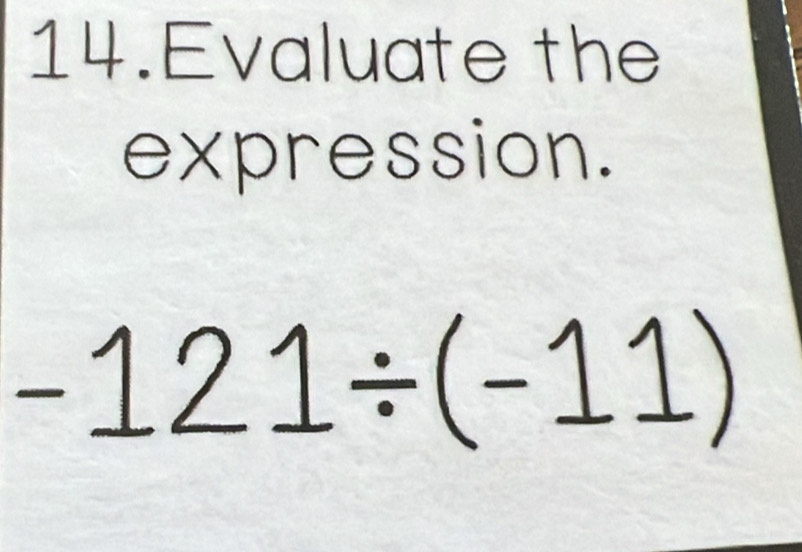 Evaluate the 
expression.