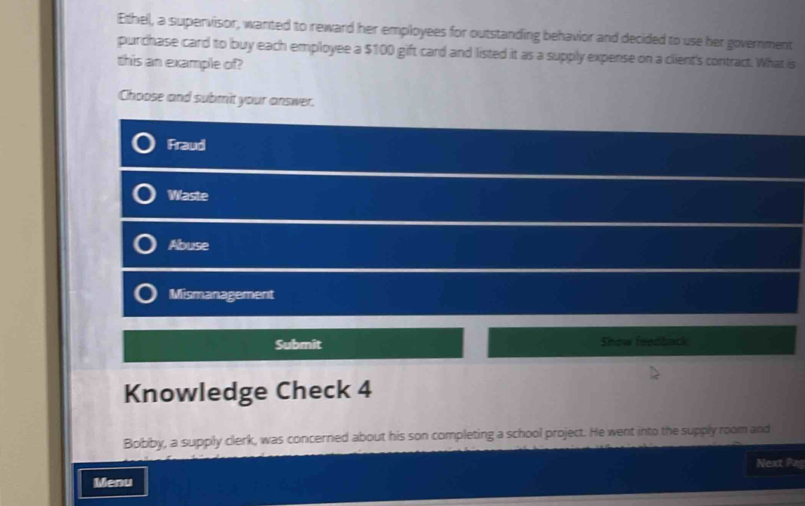 Solved: Ethel, a supervisor, wanted to reward her employees for ...