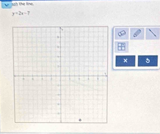 tch the line.
y=2x-7
×