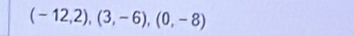 (-12,2),(3,-6),(0,-8)