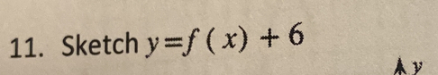 Sketch y=f(x)+6
Ay