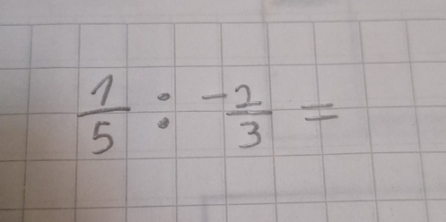  1/5 : (-2)/3 =