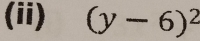 (ii) (y-6)^2