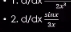 beginarrayr .axx 2x^4endarray
2.d/dx sisin g/3x 