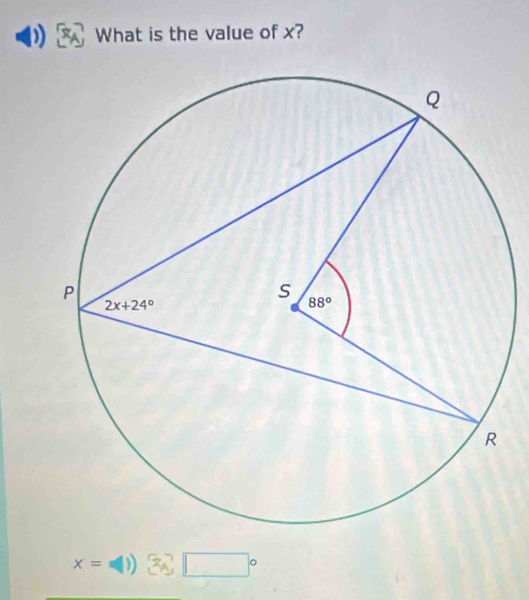 What is the value of x?
x= = D 3x^7 □°