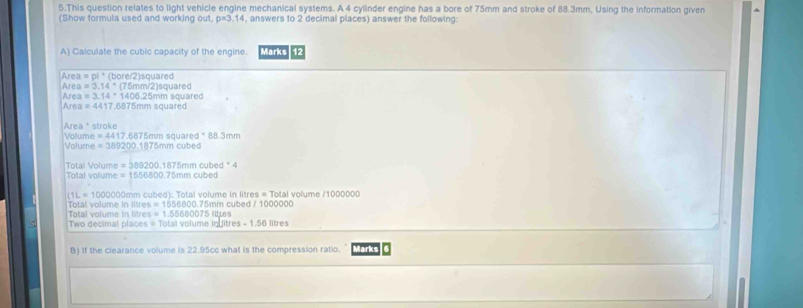 Solved: This question relates to light vehicle engine mechanical ...